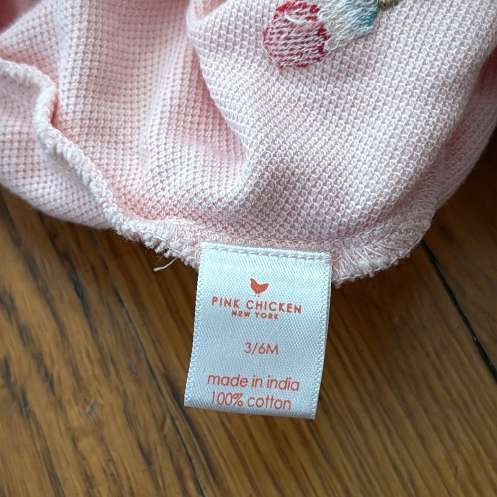 Pink Chicken phoebe cotton bubble romper rocket pop ice cream 4th of July 3/6 - Picture 5 of 5